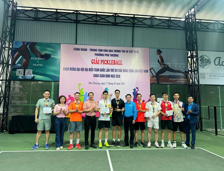 Phường Phú Thượng khai mạc và tổ chức thành công giải thi đấu pickleball chào mừng Đại hội Đại biểu toàn quốc lần thứ XIV của Đảng, chào xuân Bính Ngọ năm 2026- Ảnh 16.