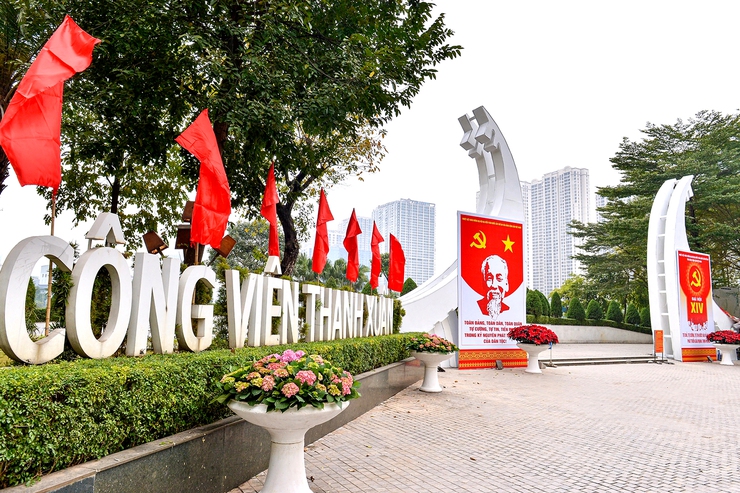 Thanh Xuân rực rỡ cờ hoa, hân hoan hướng về Đại hội XIV của Đảng- Ảnh 2.