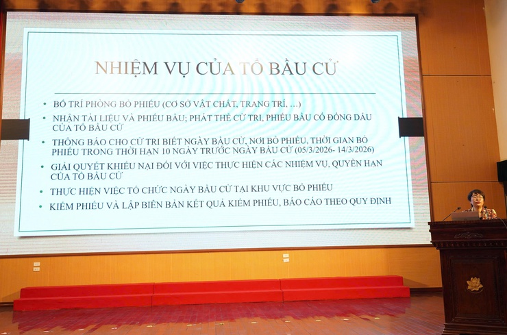 Xã Quang Minh tập huấn nghiệp vụ công tác bầu cử đại biểu Quốc hội khóa XVI và đại biểu HĐND các cấp nhiệm kỳ 2026 – 2031- Ảnh 2.