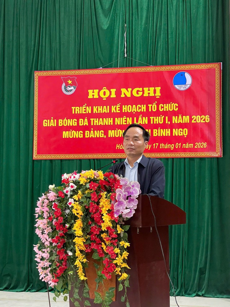 Hội nghị triển khai Quyết định thành lập Ban Tổ chức và Kế hoạch tổ chức Giải bóng đá Thanh niên xã Hòa Phú - Ảnh 2.