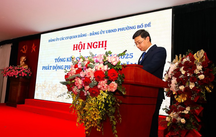 Đảng bộ các cơ quan Đảng và Đảng bộ cơ quan UBND phường Bồ Đề tổng kết công tác năm 2025, phát động phong trào thi đua năm 2026
- Ảnh 5.