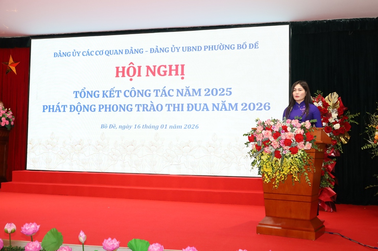 Đảng bộ các cơ quan Đảng và Đảng bộ cơ quan UBND phường Bồ Đề tổng kết công tác năm 2025, phát động phong trào thi đua năm 2026
- Ảnh 10.