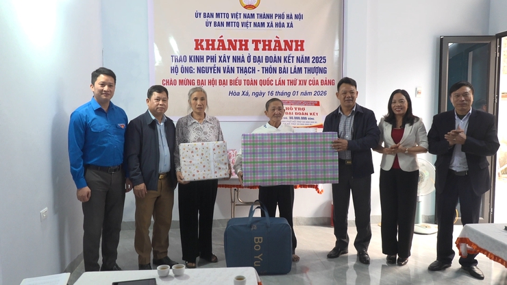 UBMTTQ xã Hòa Xá trao kinh phí xây dựng nhà Đại đoàn kết cho hộ cận nghèo- Ảnh 3.