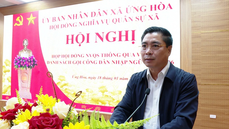 ỨNG HOÀ TỔ CHỨC HỘI NGHỊ THÔNG QUA DANH SÁCH GỌI CÔNG DÂN NHẬP NGŨ NĂM 2026.- Ảnh 1.