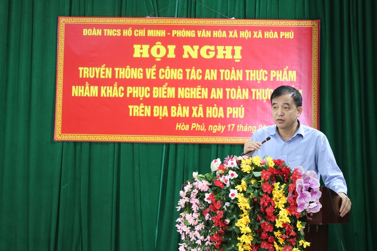 Phòng Văn hóa – Xã hội xã Hòa Phú tổ chức hội nghị tập huấn an toàn thực phẩm, tháo gỡ điểm nghẽn trong thực tiễn- Ảnh 2.