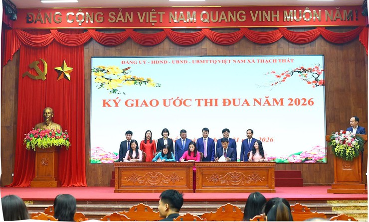 Đảng uỷ, HĐND, UBND, Uỷ ban MTTQ Việt Nam xã Thạch Thất tổng kết công tác thi đua, khen thưởng năm 2025; phát động phong trào thi đua năm 2026- Ảnh 11.