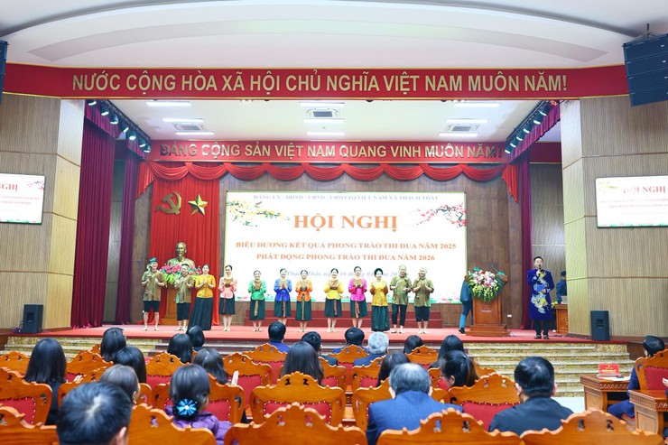 Đảng uỷ, HĐND, UBND, Uỷ ban MTTQ Việt Nam xã Thạch Thất tổng kết công tác thi đua, khen thưởng năm 2025; phát động phong trào thi đua năm 2026- Ảnh 15.