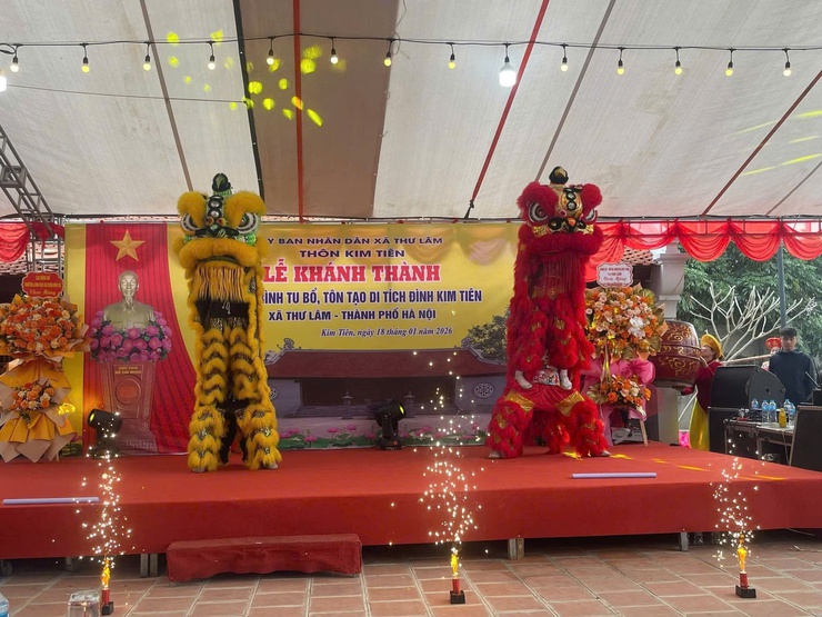 THÔN KIM TIÊN TỔ CHỨC LỄ  KHÁNH THÀNH CÔNG TRÌNH TU BỔ, TÔN TẠO DI TÍCH LỊCH SỬ – VĂN HÓA ĐÌNH KIM TIÊN- Ảnh 2.