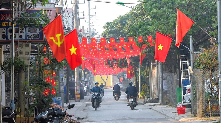 Xã Phú Xuyên rực rỡ cờ hoa chào mừng Đại hội XIV của Đảng- Ảnh 3.