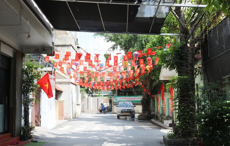 Xã Quốc Oai rực rỡ trang hoàng, sôi nổi thi đua chào mừng Đại hội đại biểu toàn quốc lần thứ XIV của Đảng- Ảnh 12.