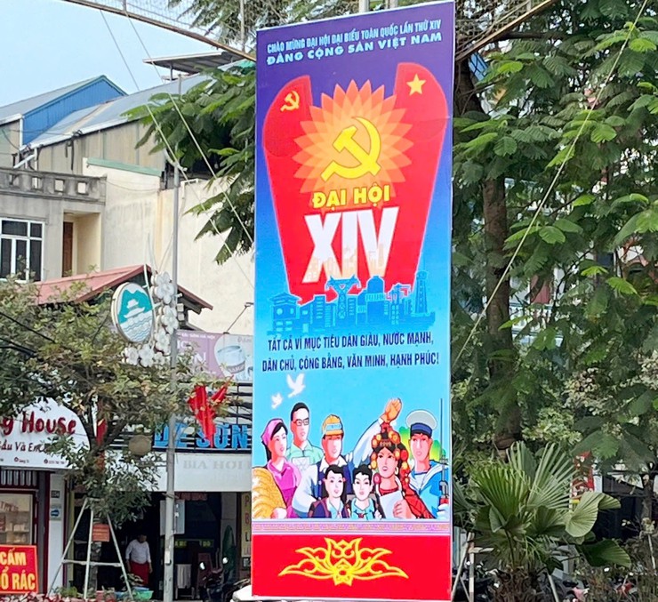 Xã Quốc Oai rực rỡ trang hoàng, sôi nổi thi đua chào mừng Đại hội đại biểu toàn quốc lần thứ XIV của Đảng- Ảnh 8.