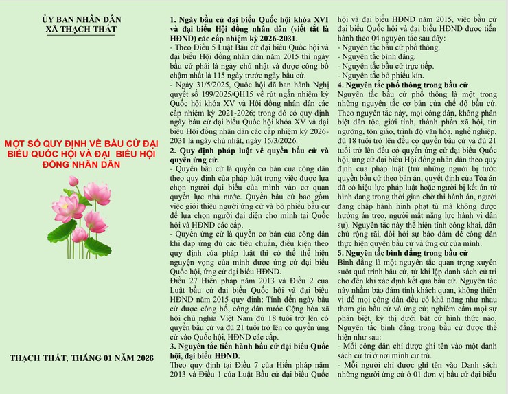 MỘT SỐ QUY ĐỊNH VỀ BẦU CỬ ĐẠI 
BIỂU QUỐC HỘI VÀ ĐẠI  BIỂU HỘI 
ĐỒNG NHÂN DÂN - Ảnh 1.