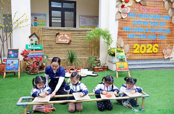 Trường Mầm non Sao Mai kiến tập chuyên đề “Phát triển chương trình giáo dục nhà trường đi sâu vào lĩnh vực giáo dục phát triển nhận thức”- Ảnh 7.