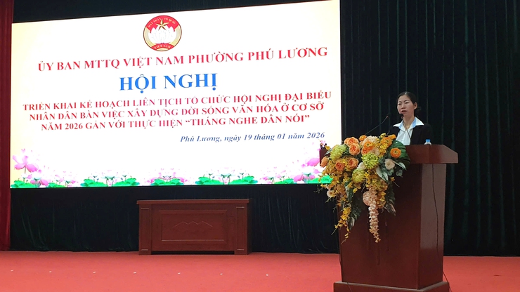 UBND-UB MTTQ phường Phú Lương triển khai kế hoạch liên tịch tổ chức hội nghị đại biểu nhân dân bàn việc xây dựng đời sống văn hóa ở cơ sở năm 2026- Ảnh 2.