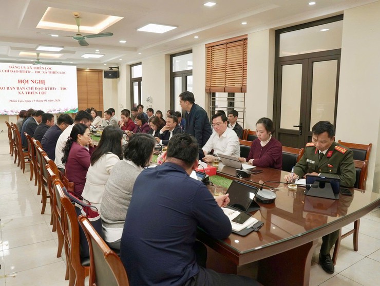 Hội nghị&nbsp;giao ban Ban Chỉ&nbsp;đạo Bồi thường hỗ trợ&nbsp;tái định cư&nbsp;xã Thiên Lộc- Ảnh 5.