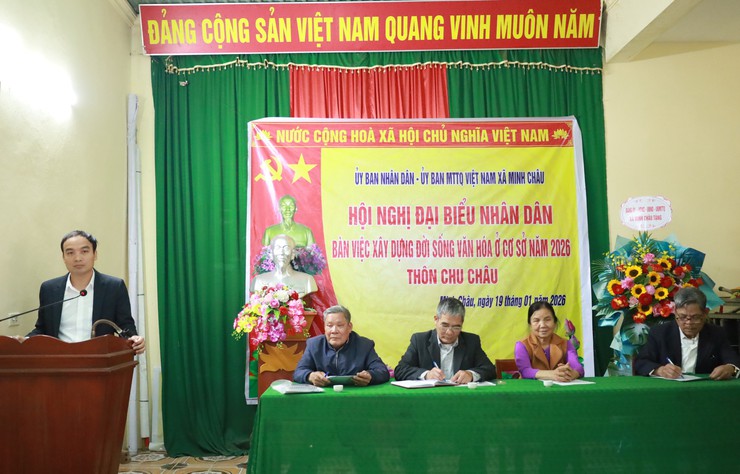 Hội Nghị đại biểu Nhân dân bàn việc xây dựng đời sống văn hóa tại thôn Chu Châu năm 2026- Ảnh 3.