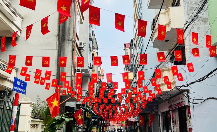 TDP SỐ 6 PHƯỜNG ĐÔNG NGẠC TRANG HOÀNG RỰC RỠ CHÀO MỪNG ĐẠI HỘI ĐẠI BIỂU TOÀN QUỐC LẦN THỨ XIV CỦA ĐẢNG- Ảnh 3.