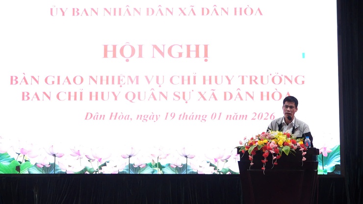 HỘI NGHỊ BÀN GIAO NHIỆM VỤ CHỈ HUY TRƯỞNG BAN CHỈ HUY QUÂN SỰ XÃ DÂN HÒA- Ảnh 4.