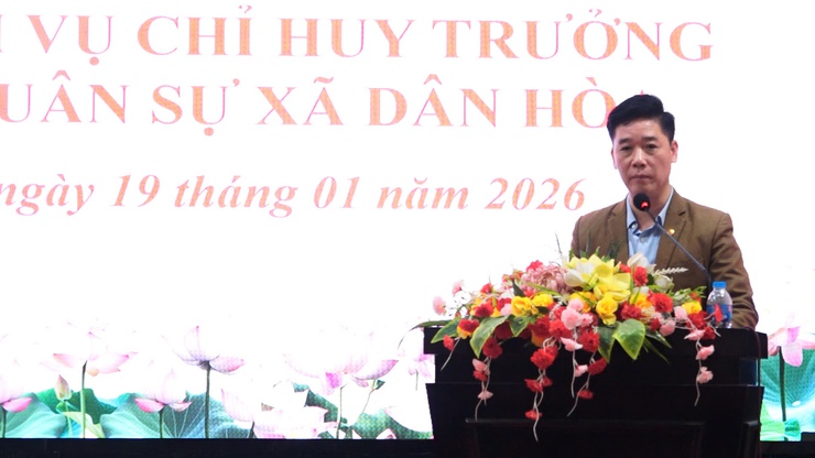 HỘI NGHỊ BÀN GIAO NHIỆM VỤ CHỈ HUY TRƯỞNG BAN CHỈ HUY QUÂN SỰ XÃ DÂN HÒA- Ảnh 7.