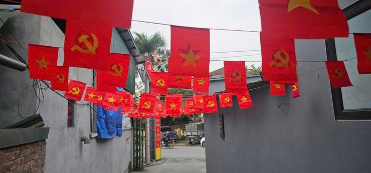 Xã Quốc Oai rực rỡ trang hoàng, sôi nổi thi đua chào mừng Đại hội đại biểu toàn quốc lần thứ XIV của Đảng- Ảnh 5.