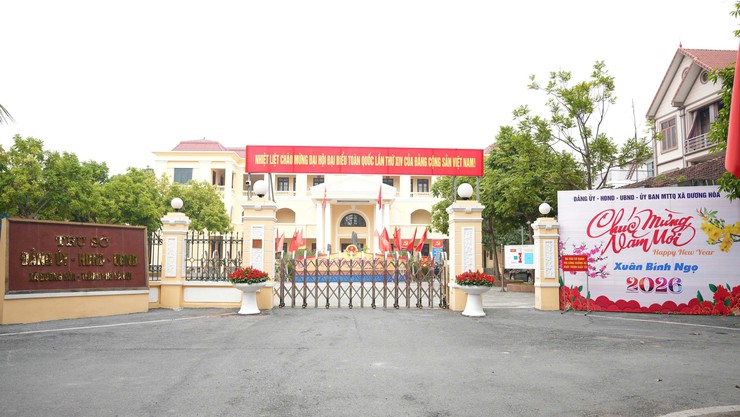 Xã Dương Hoà rực rỡ sắc màu chào mừng năm mới 2026 và Đại hội đại biểu toàn quốc lần thứ XIV của Đảng- Ảnh 1.