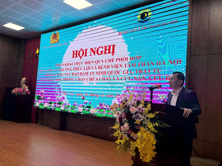 Triển khai Quy chế phối hợp giữa Công an phường Phúc Lợi và Bệnh viện Tâm thần Hà Nội: Tăng cường bảo đảm an ninh, an toàn tại cơ sở y tế- Ảnh 5.