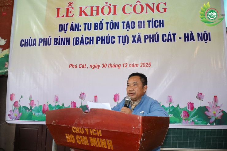 Xã Phú Cát khởi công Dự án tu bổ, tôn tạo di tích chùa Phú Bình (Bách Phúc Tự)- Ảnh 3.