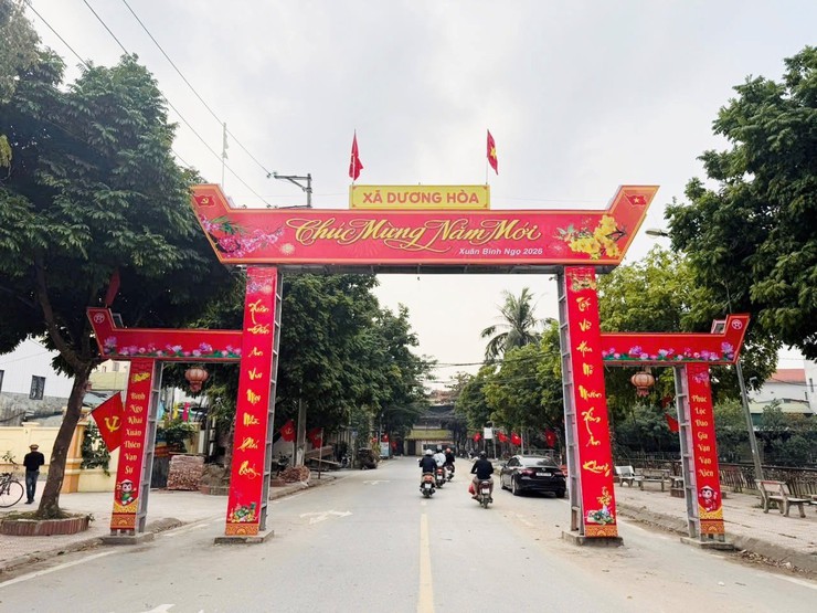 Xã Dương Hoà rực rỡ sắc màu chào mừng năm mới 2026 và Đại hội đại biểu toàn quốc lần thứ XIV của Đảng- Ảnh 4.