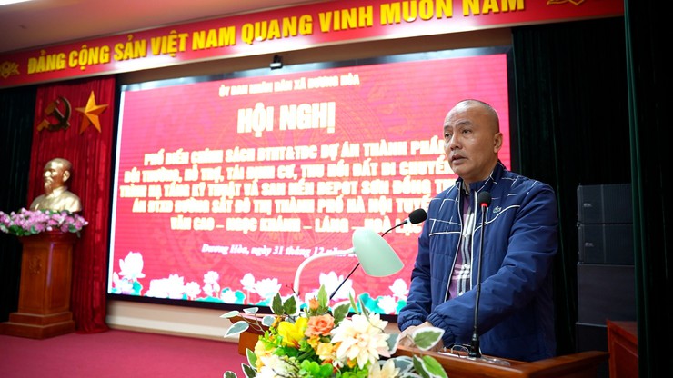 Hội nghị phổ biến chính sách bồi thường hỗ trợ tái định cư dự án đầu tư xây dựng đường sắt đô thị thành phố Hà Nội, tuyến số 5, Văn Cao - Ngọc Khánh - Láng - Hoà Lạc- Ảnh 3.