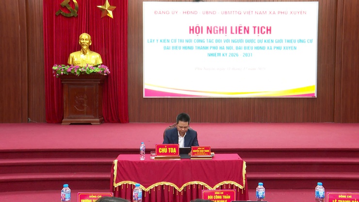 Phú Xuyên tổ chức Hội nghị liên tịch lấy ý kiến người được dự kiến ứng cử đại biểu HĐND các cấp nhiệm kỳ 2026–2031- Ảnh 1.