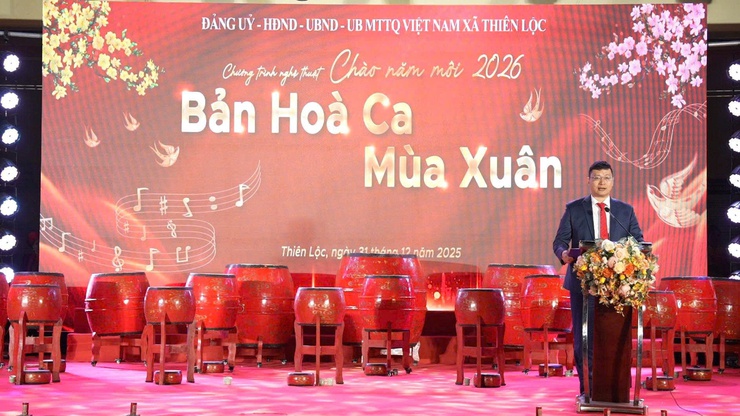 Xã Thiên Lộc tổ chức chương trình nghệ thuật chào năm mới 2026 "Bản hòa ca mùa Xuân"- Ảnh 4.