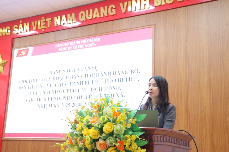 Đảng ủy xã Phú Nghĩa tổ chức hội nghị thực hiện các quy trình về công tác cán bộ- Ảnh 2.