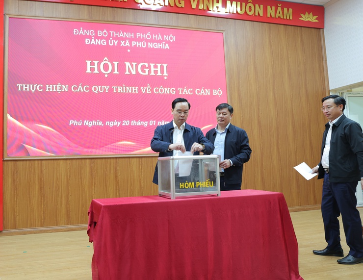 Đảng ủy xã Phú Nghĩa tổ chức hội nghị thực hiện các quy trình về công tác cán bộ- Ảnh 3.