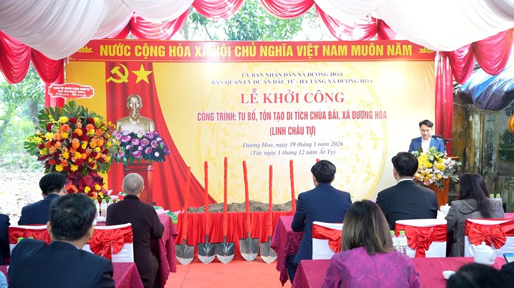 Lễ khởi công xây dựng tu bổ tôn tạo di tích chùa Bãi Dương Liễu ( Linh Châu Tự )- Ảnh 1.