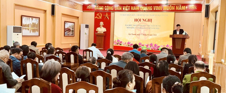 XÃ ĐẠI THANH TRIỂN KHAI KẾ HOẠCH TỔ CHỨC HỘI NGHỊ ĐẠI BIỂU NHÂN DÂN BÀN VIỆC XÂY DỰNG ĐỜI SỐNG VĂN HOÁ CƠ SỞ NĂM 2026- Ảnh 1.