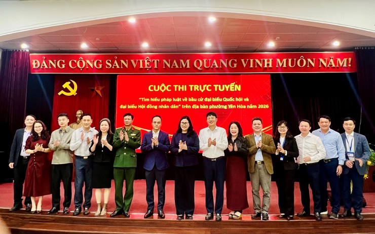 Phường Yên Hòa phát động Cuộc thi trực tuyến “Tìm hiểu pháp luật về bầu cử đại biểu Quốc hội và đại biểu Hội đồng nhân dân” trên địa bàn phường năm 2026- Ảnh 3.