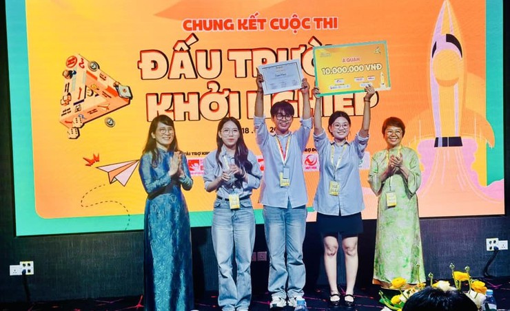 Học sinh Trường THPT Ứng Hòa A giành ngôi Á quân tại “Đấu trường khởi nghiệp 2025”- Ảnh 1.