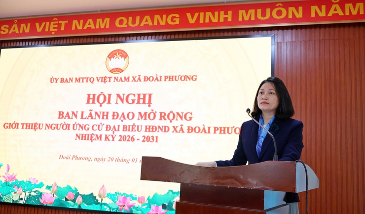 Hội nghị Ban lãnh đạo mở rộng để giới thiệu người của Ủy ban MTTQ xã Đoài Phương ứng cử đại biểu HĐND xã nhiệm kỳ 2026 – 2031

- Ảnh 1.