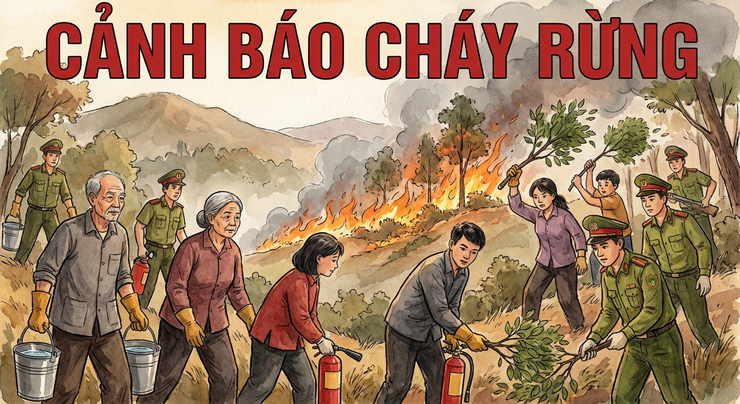 Nguy cơ cháy rừng tại Nội Bài: Cảnh báo cấp V - Mức cực kỳ nguy hiểm- Ảnh 1.