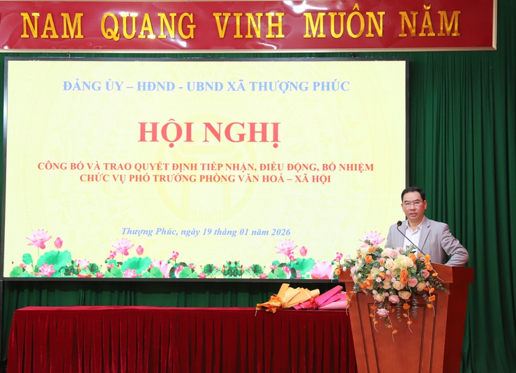 Công bố và trao Quyết định tiếp nhận, điều động và bổ nhiệm Phó Trưởng Phòng Văn hóa – Xã hội- Ảnh 4.