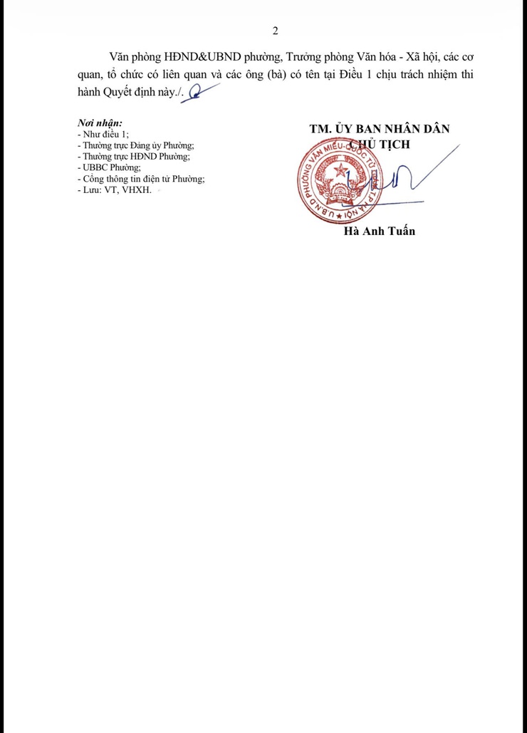 UBND PHƯỜNG VĂN MIẾU - QUỐC TỬ GIÁM BAN HÀNH QUYẾT ĐỊNH VỀ VIỆC THÀNH LẬP 06 BAN BẦU CỬ TẠI 06 ĐƠN VỊ BẦU CỬ ĐẠI BIỂU HĐND PHƯỜNG VĂN MIẾU- QUỐC TỬ GIÁM, NHIỆM KỲ 2026-2031- Ảnh 2.