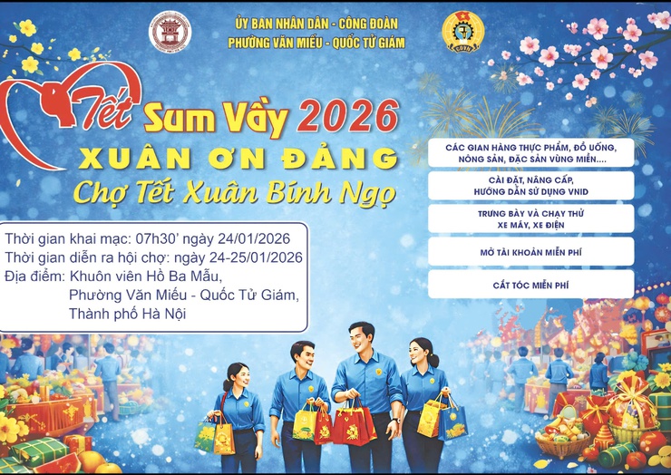 CHỢ TẾT XUÂN BÍNH NGỌ - "TẾT SUM VẦY 2026, XUÂN ƠN ĐẢNG"- Ảnh 1.