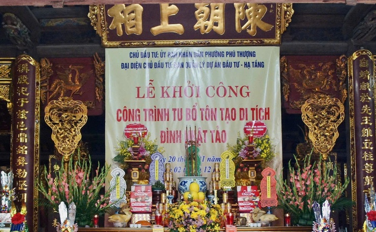 Phường Phú Thượng tổ chức lễ động thổ khởi công thi công xây dựng Công trình Tu bổ tôn tạo di tích đình Nhật Tảo- Ảnh 2.