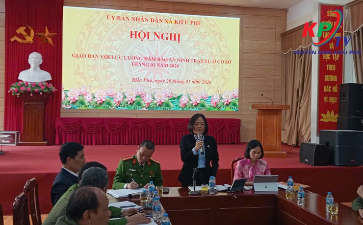 UBND xã Kiều Phú tổ chức Hội nghị giao ban với lực lượng bảo vệ an ninh trật tự ở cơ sở - Ảnh 3.