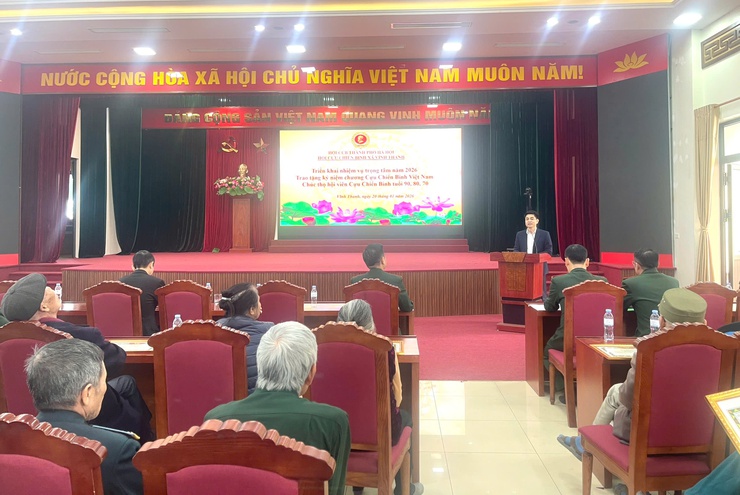 HỘI CỰU CHIẾN BINH XÃ VĨNH THANH TRIỂN KHAI NHIỆM VỤ TRỌNG TÂM NĂM 2026, TRAO TẶNG KỶ NIỆM CHƯƠNG VÀ CHÚC THỌ HỘI VIÊN

- Ảnh 15.