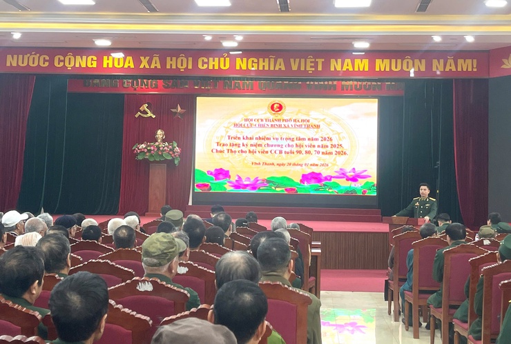 HỘI CỰU CHIẾN BINH XÃ VĨNH THANH TRIỂN KHAI NHIỆM VỤ TRỌNG TÂM NĂM 2026, TRAO TẶNG KỶ NIỆM CHƯƠNG VÀ CHÚC THỌ HỘI VIÊN

- Ảnh 3.