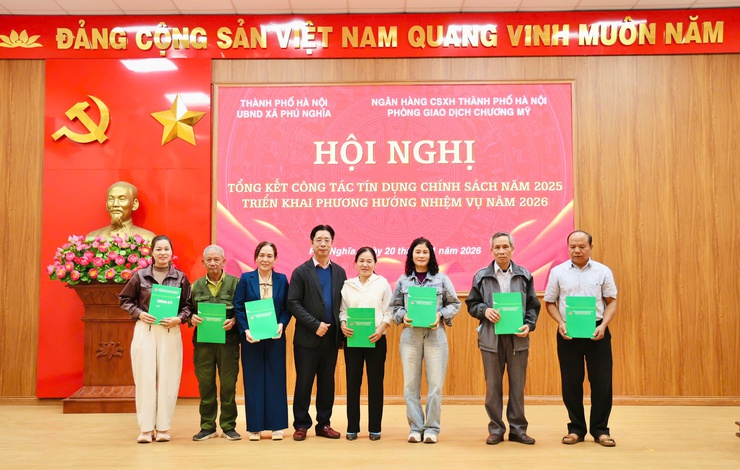 Hội nghị tổng kết công tác tín dụng chính sách xã hội trên địa bàn năm 2025, triển khai phương hướng nhiệm vụ năm 2026- Ảnh 8.