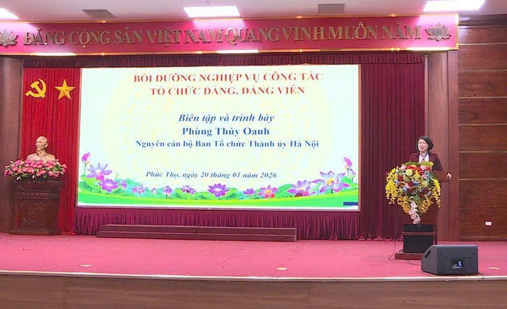 Xã Phúc Thọ bồi dưỡng nghiệp vụ công tác tổ chức Đảng, đảng viên- Ảnh 1.
