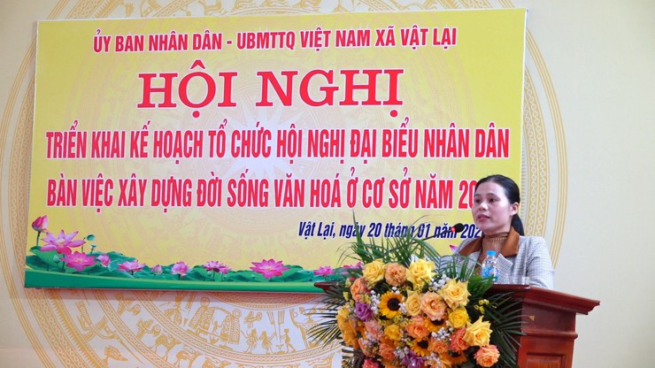 Xã Vật Lại tổ chức hội nghị triển khai kế hoạch tổ chức Hội nghị đại biểu nhân dân bàn việc xây dựng đời sống văn hóa ở cơ sở năm 2026- Ảnh 1.