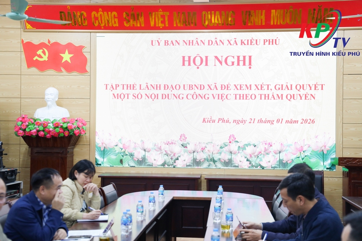 UBND xã Kiều Phú tổ chức hội nghị họp tập thể lãnh đạo Uỷ ban triển khai một số nhiệm vụ trong tâm- Ảnh 2.